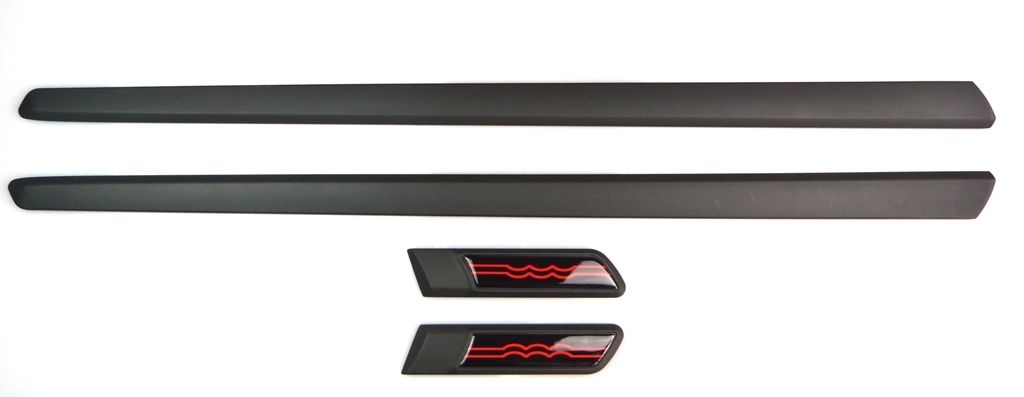 Türschutzleisten Seitenschutzleisten für Fiat Linea Türleiste Schwarz
